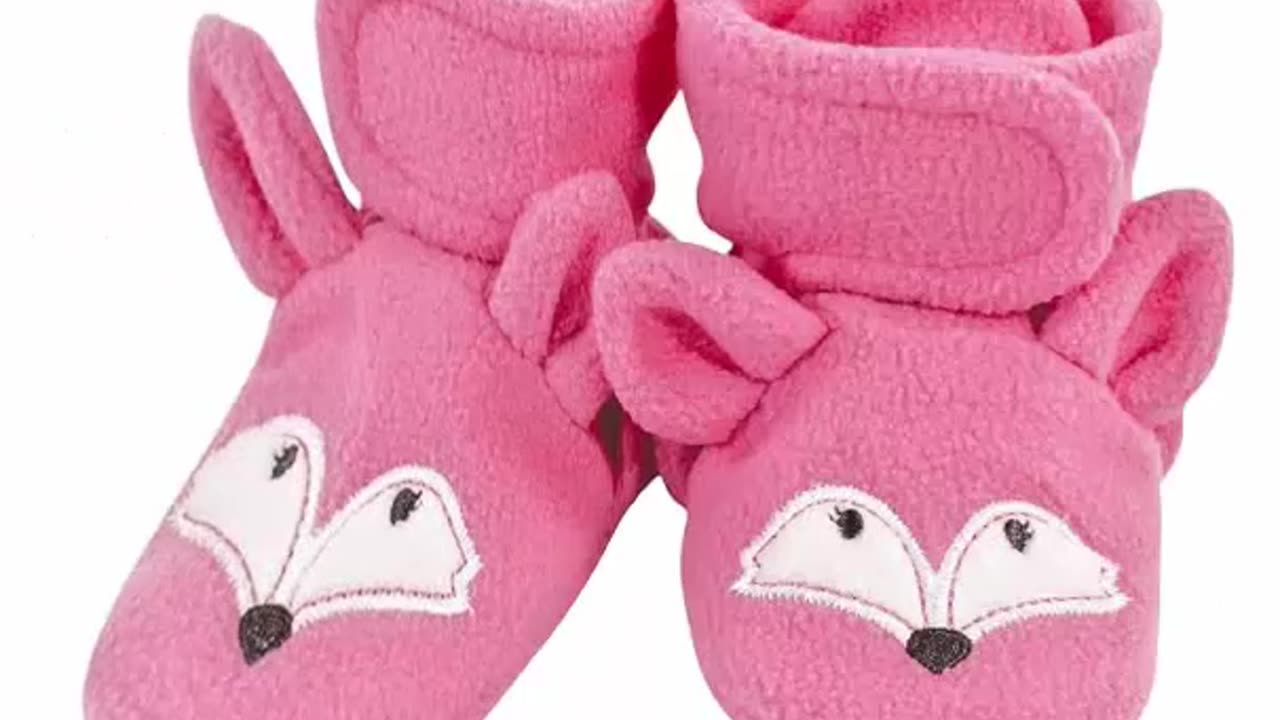 Hudson Baby Baby-Girl's Animal Fleece Booties 2-Pack Socks