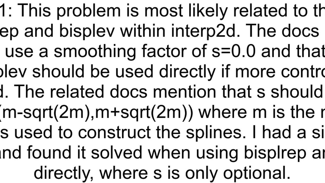 Issues with 2DInterpolation in Scipy
