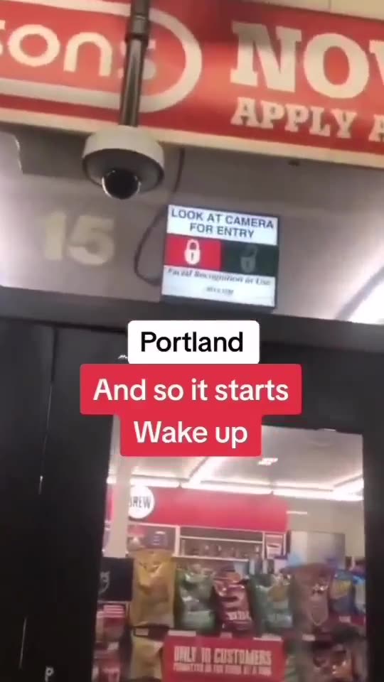 Facial recognition mechanical system in Portland, New Zealand; Wake up!!!