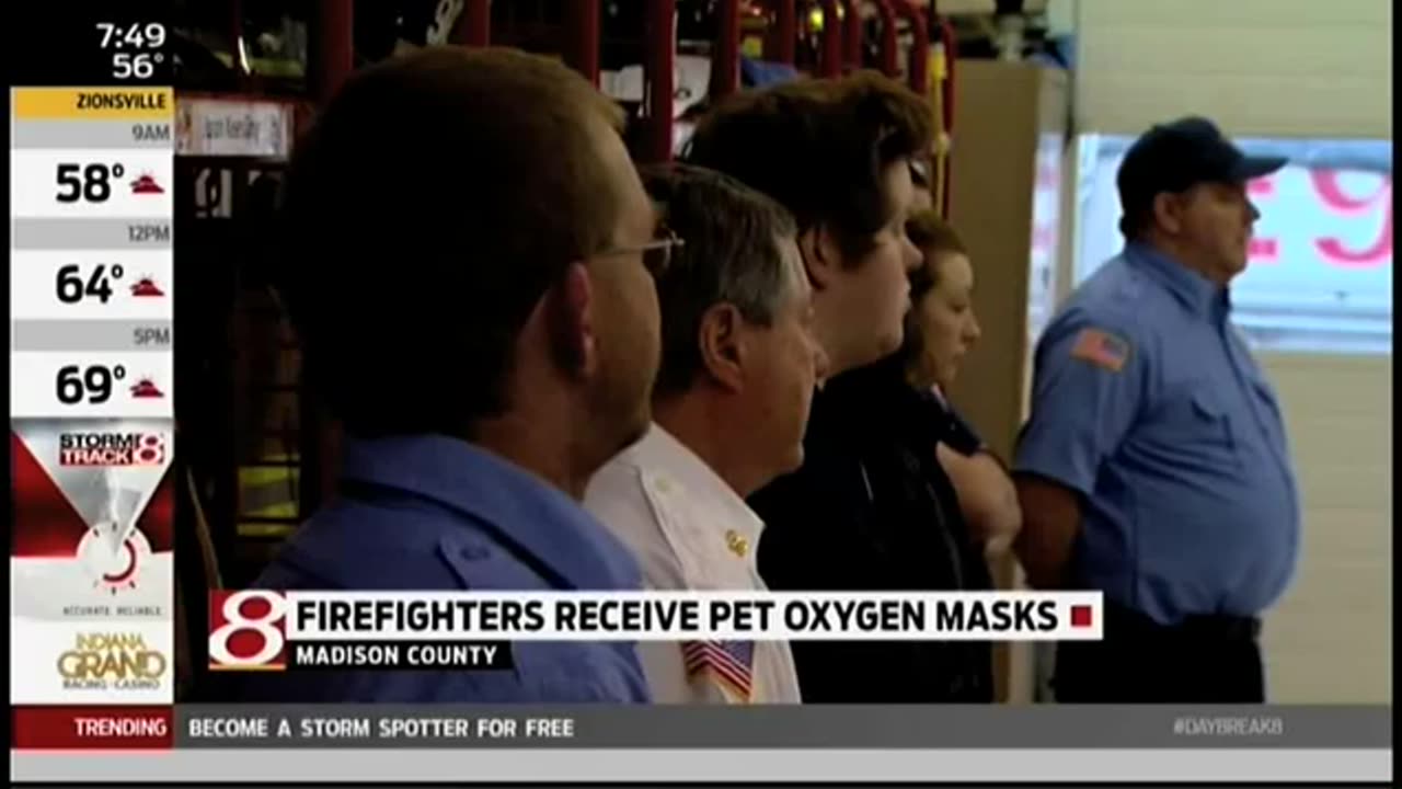 March 8, 2016 - Indiana Firefighters Receive Pet Oxygen Masks