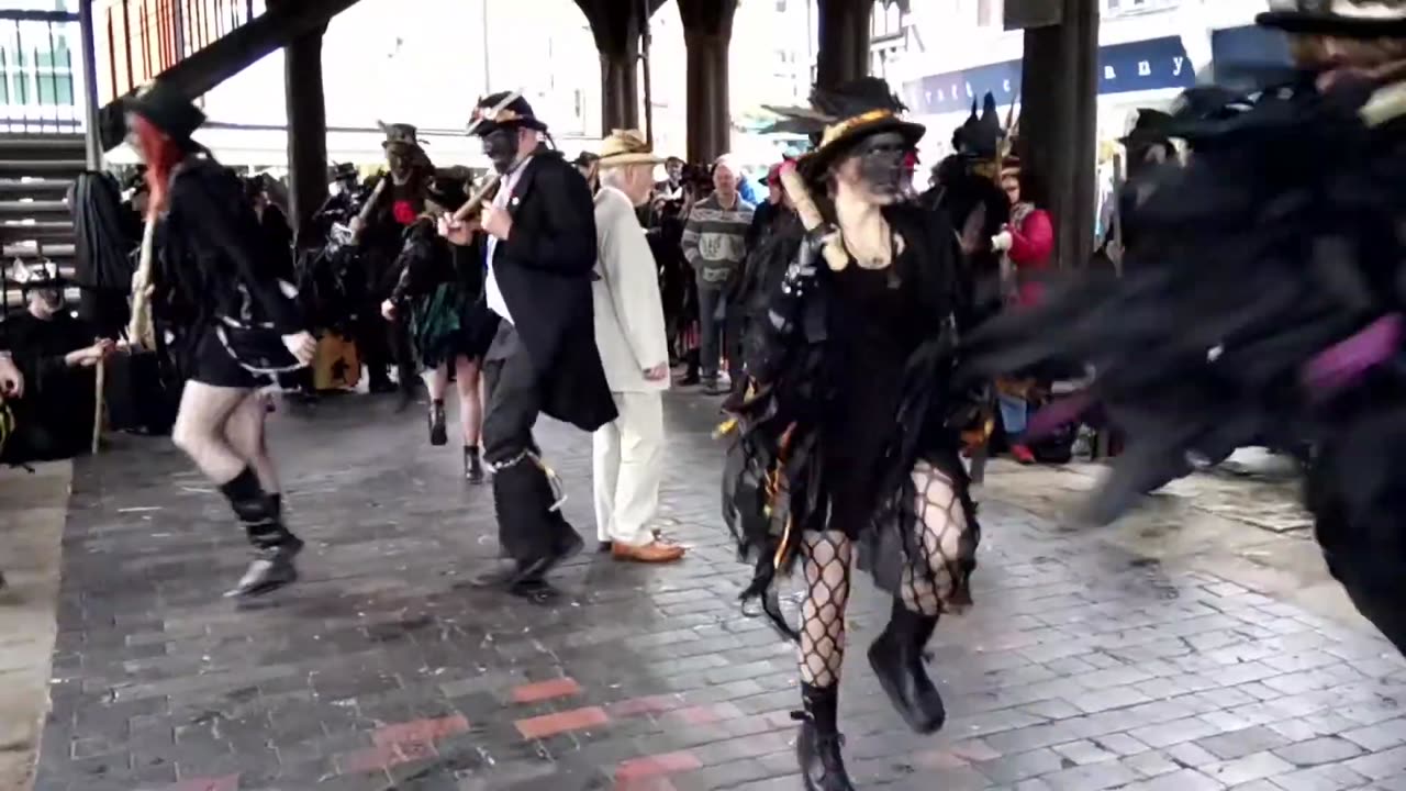 Beltane Border Morris -Fire Dance at the dark gathering 2018