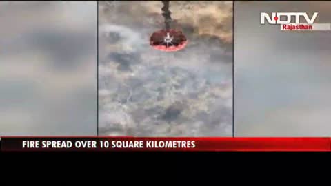 Video_ Huge Fire In Sariska Tiger Reserve, Air Force Choppers Fight Blaze