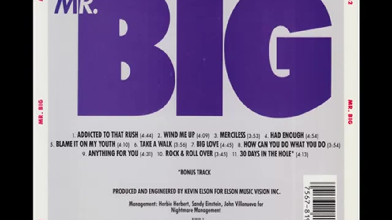 Mr Big Self Titled Album 1989