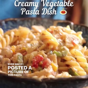 "Creamy Delight: Indulge in the Ultimate Vegetable Pasta Perfection"