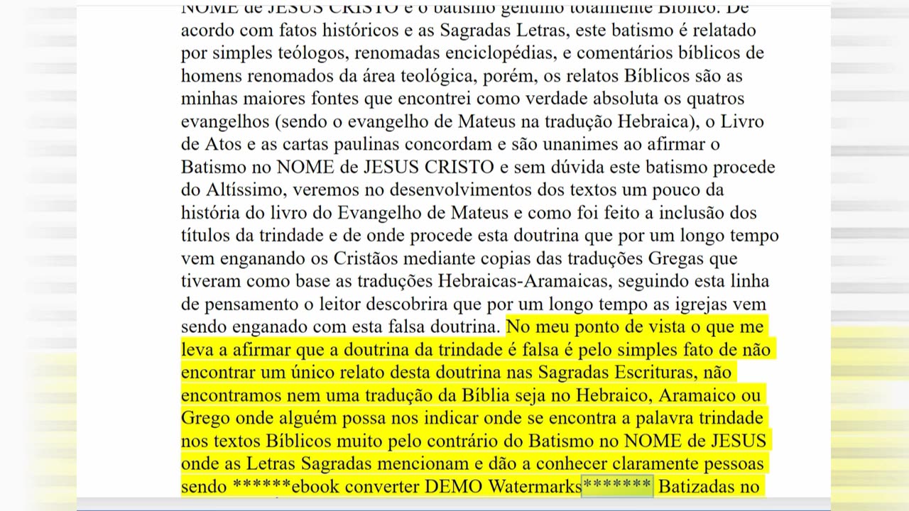 A Maior Farsa do Trinitarismo parte 2