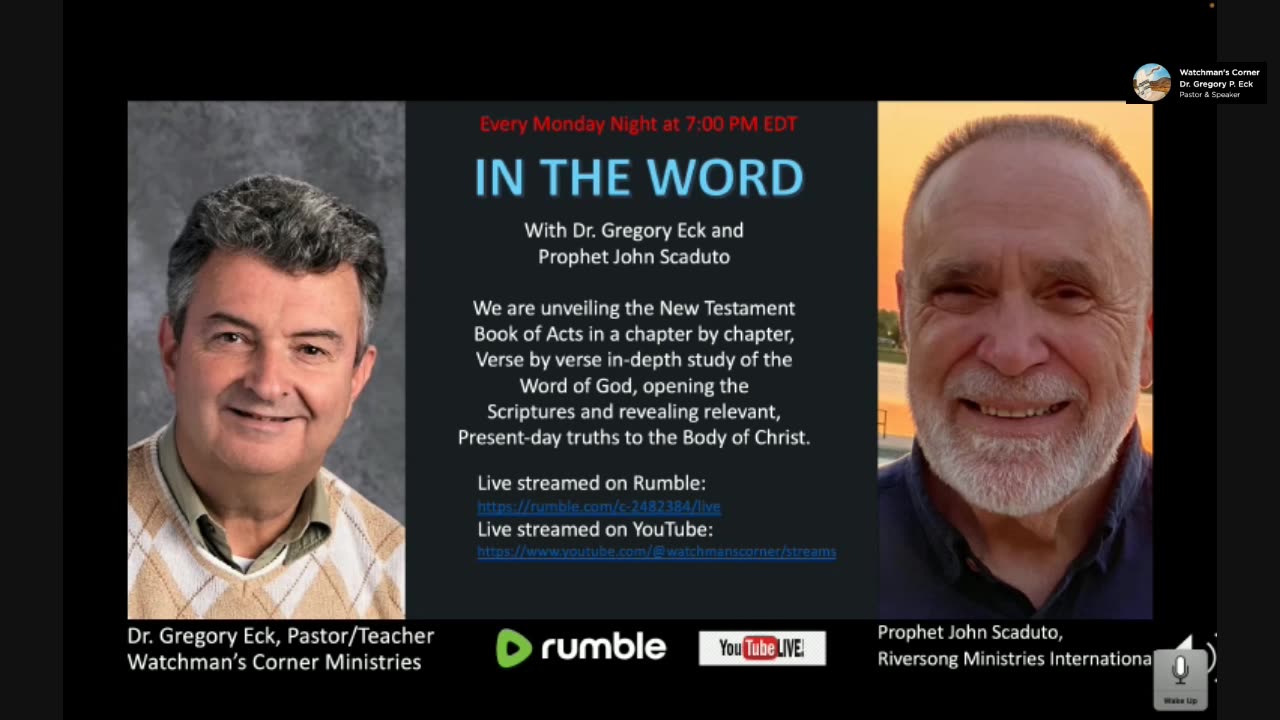 In The Word with Dr. Gregory Eck and Prophet John Scaduto