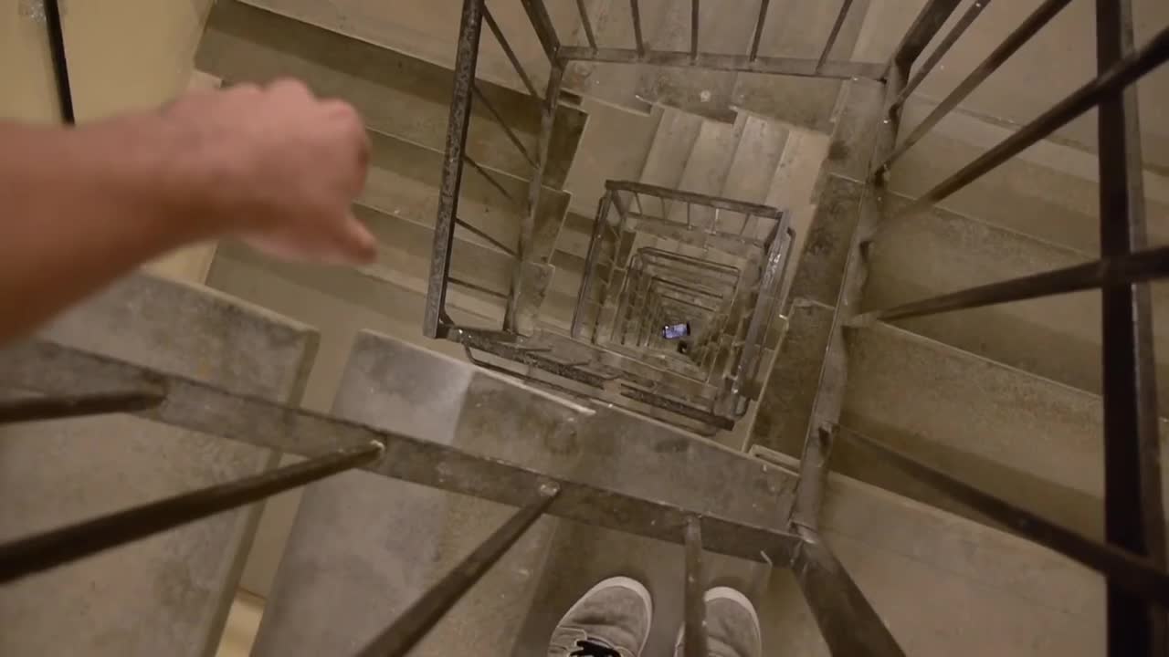 Dropping an iPhone XS Down Crazy Spiral Staircase 300 Feet - Will It Survive?