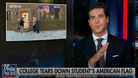 USA flag was offensive in the USA at college