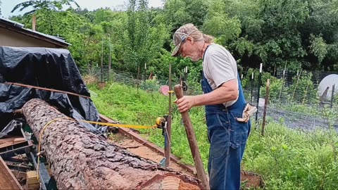 Serious safety issue. Loading huge log on sawmill!