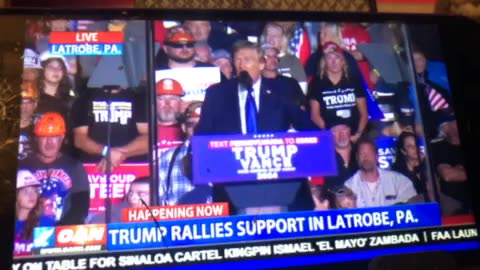 🦅 OANN president Donald Trump greets steelworkers in Latrobe PA Saturday 07:01 pm