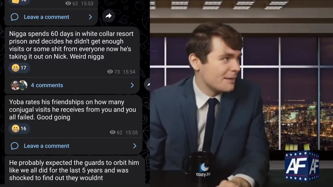 Nick J Fuentes wants Baked Alaska to bend the knee