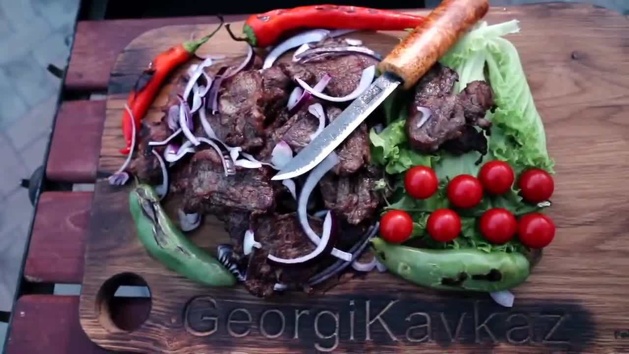 Grilled camel meat