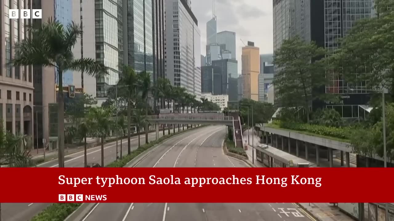 Super typhoon Saola moves closer to mainland China - BBC News