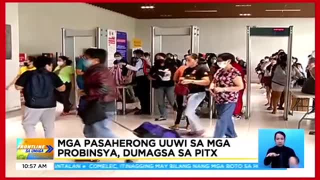 Mga pasaherong uuwi ng probinsya, dagsa sa PITX