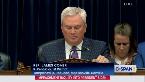 Comer's Cold Open: Biden Impeachment Inquiry Kicks Off, Oversight Chairman Shreds Joe [Watch]