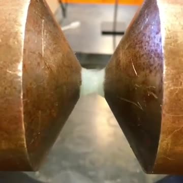 Liquid oxygen has magnetic properties....