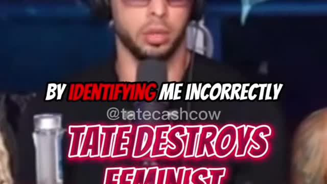 Andrew Tate destroys feminist 🚨