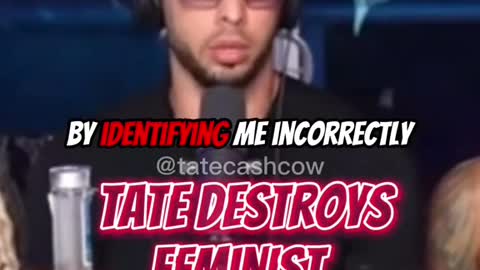 Andrew Tate destroys feminist 🚨