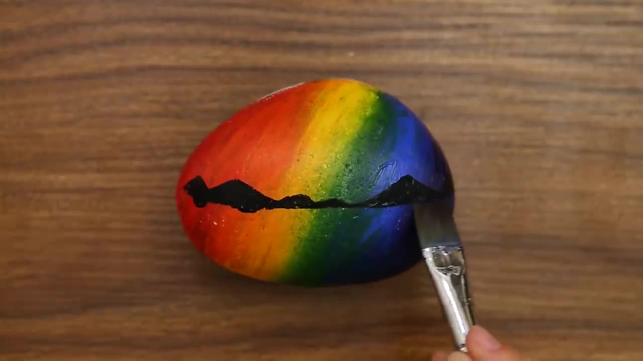 Very Simple & Easy Acrylic Painting on Stone