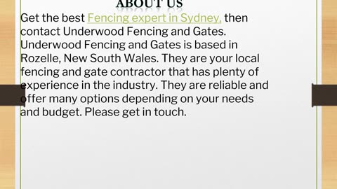 The best Fencing expert in Sydney,