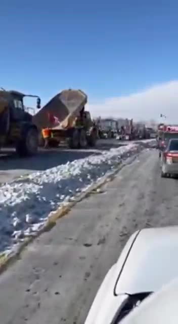 The "Fringe Minority" Has A Hulk! Huge machinery join the convoy for freedom