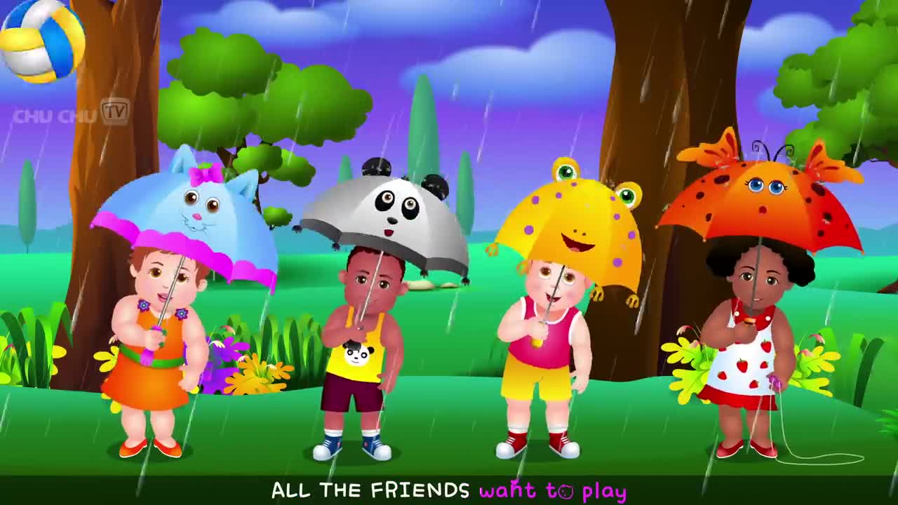 Rain, Rain, Go Away Nursery Rhyme With Lyrics - Cartoon Animation Rhymes & Songs for Children