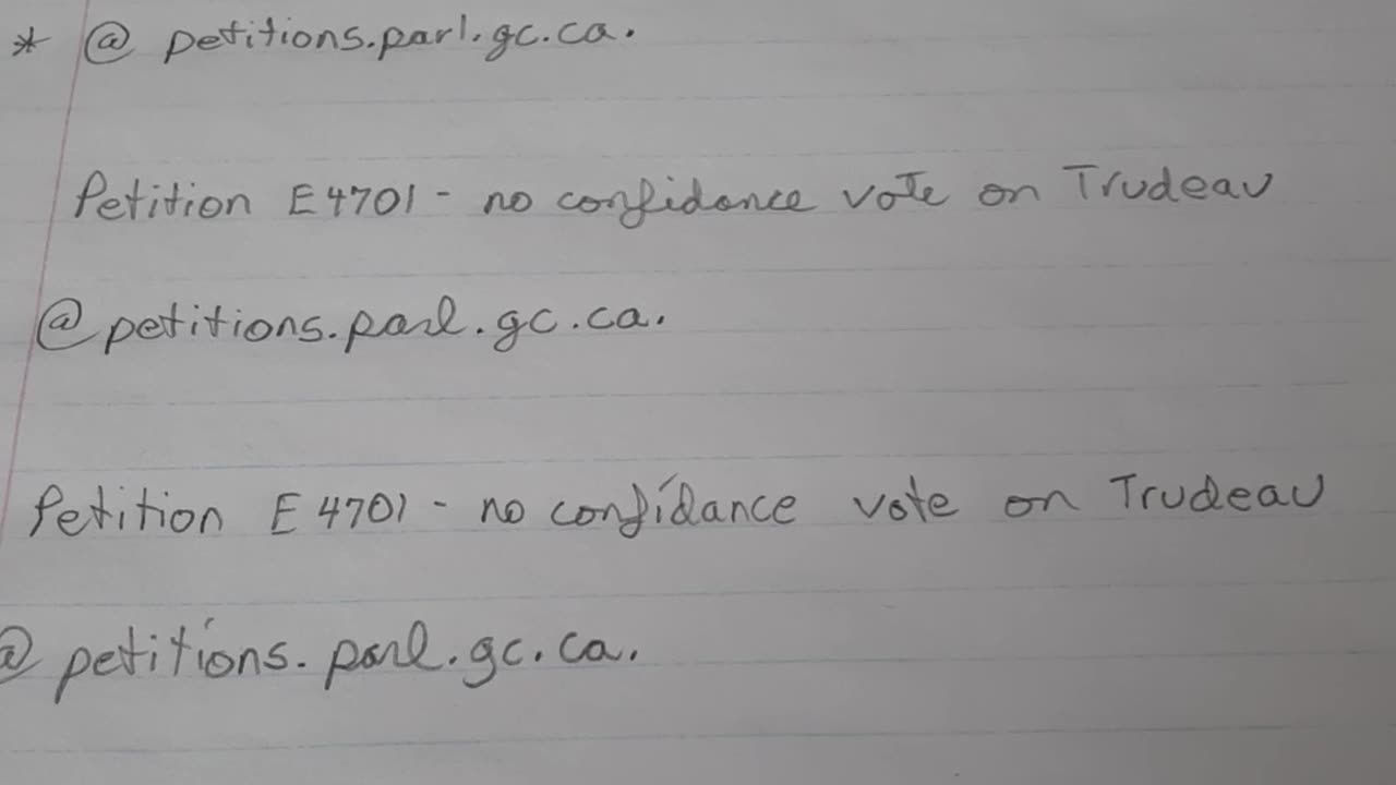 The petition is the mission