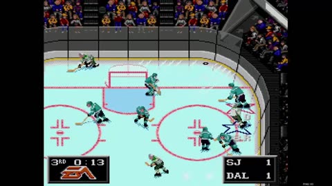 NHL '94 Franchise Mode 1990 Regular Season G2 - Len the Lengend (SJ) at Modano09 (DAL)