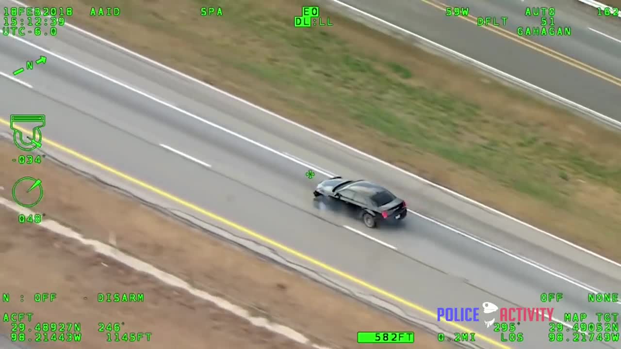 Texas Police Helicopter Video Captures Shootout on Highway