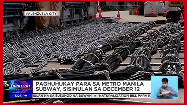 Paghuhukay para saMetro Manila Subway,sisimulan na saDisyembre