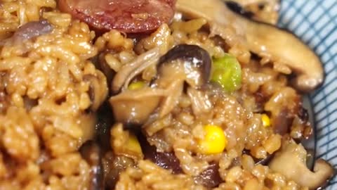 Simple and earthy bratwurst fried rice to satisfy your taste buds