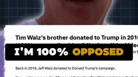 TIm Walz's Brother Supports Trump #Election2024