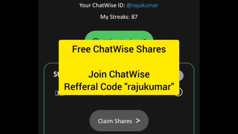 Join Chatwise: Receive 140 Free Shares