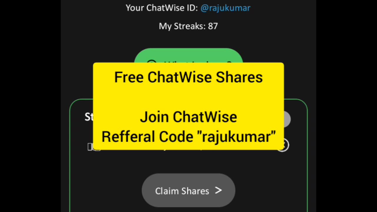 Join Chatwise: Receive 140 Free Shares