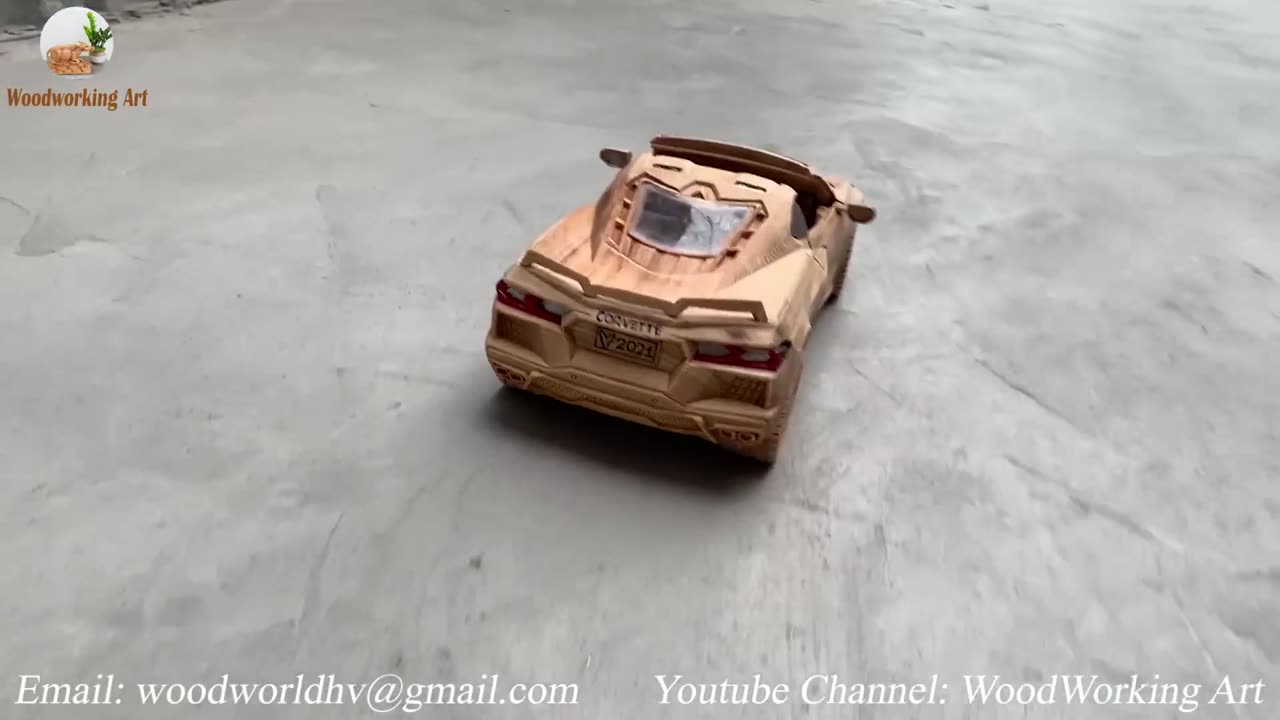 Wood crafts. Crafting a wooden car.