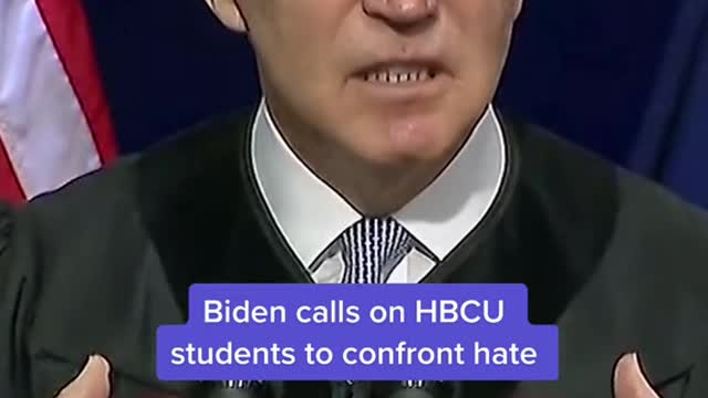 Biden calls on HBCU students to confront hate