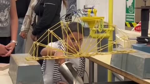 Build a bridge with spaghetti