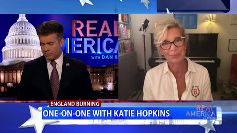 REAL AMERICA -- Dan Ball W/ Katie Hopkins, England Riots Due To Illegal Aliens, 8/6/24