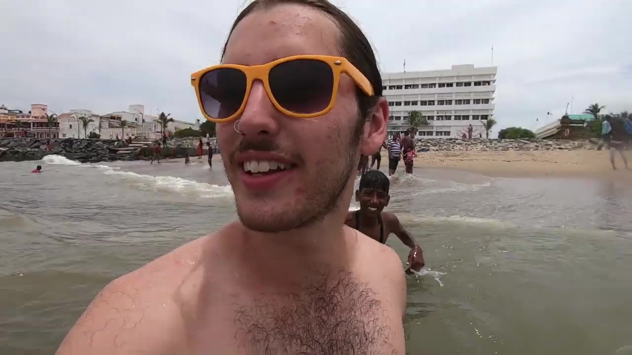 First Time SWIMMING In INDIA | Pondicherry, India 🇮🇳