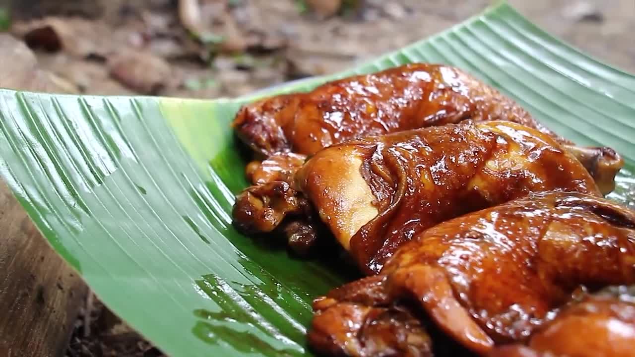 Cooking Coconut Chicken Leg Recipe eating so Yummy - n-30