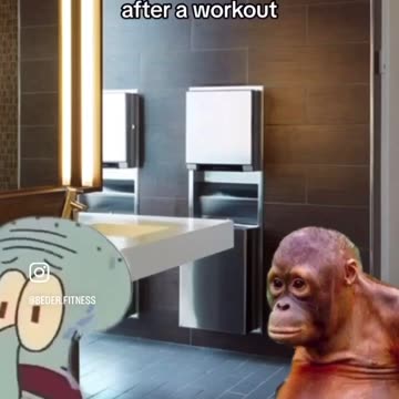 Locker room shower after a workout