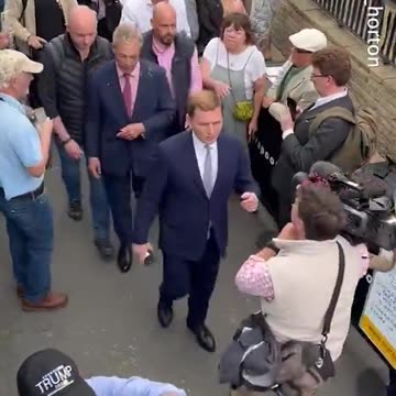 Moments after Farage splattered with milkshake on campaign