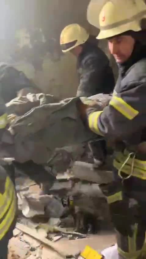 A denazified Volkssturm of territorial defense, destroyed during a missile strike this morning, is