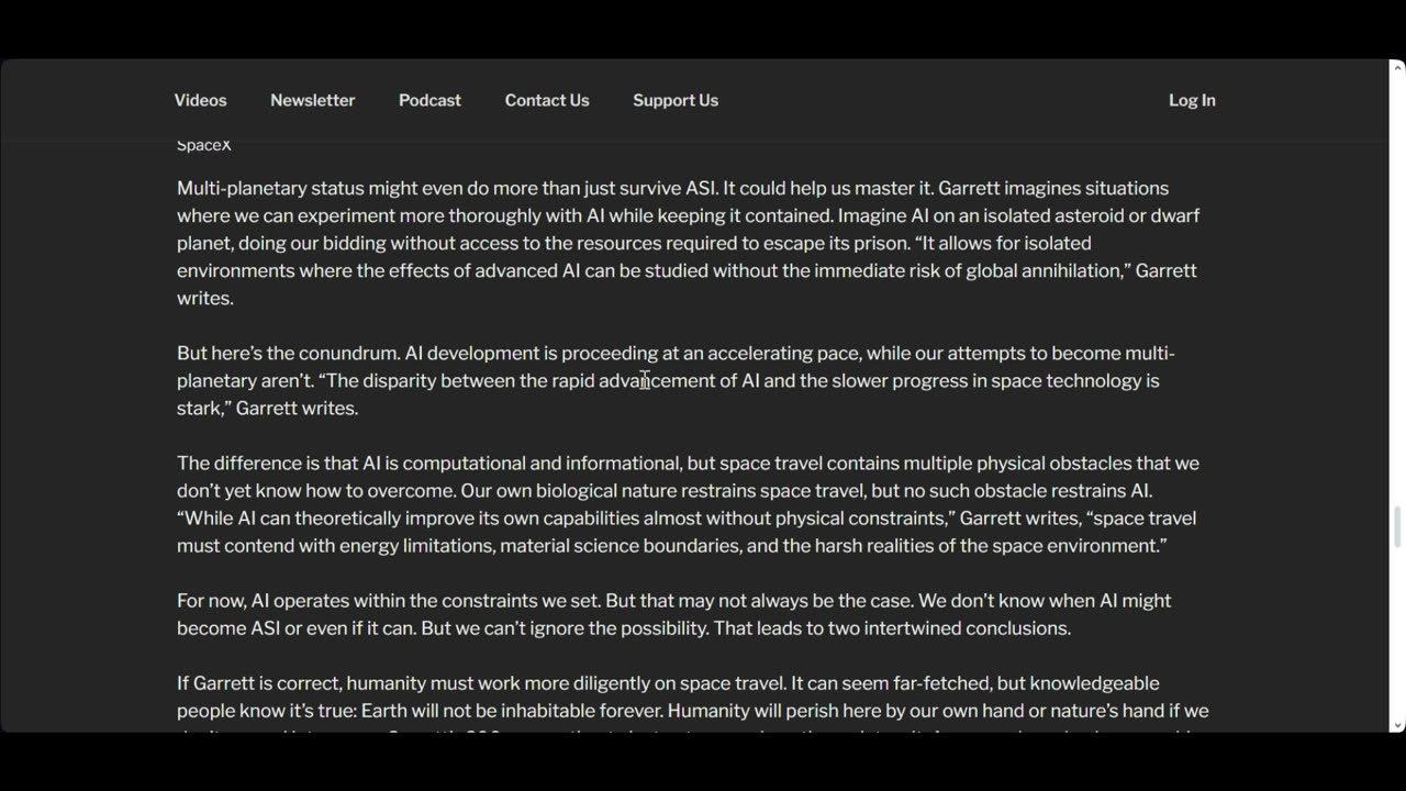 Will ai prevent us from becoming an interplanetary species