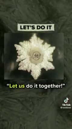 How water is responding to the energy and vibrations.