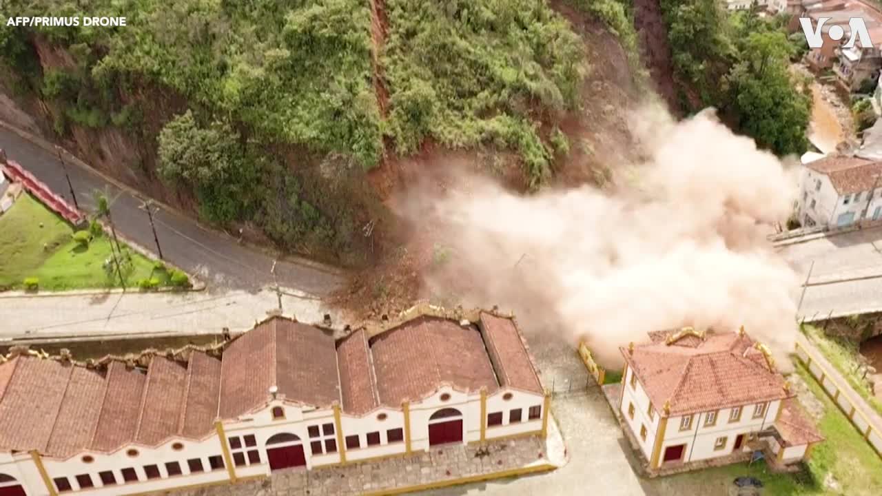 Landslide Destroys Historic Mansion in Ouro Preto, Brazil