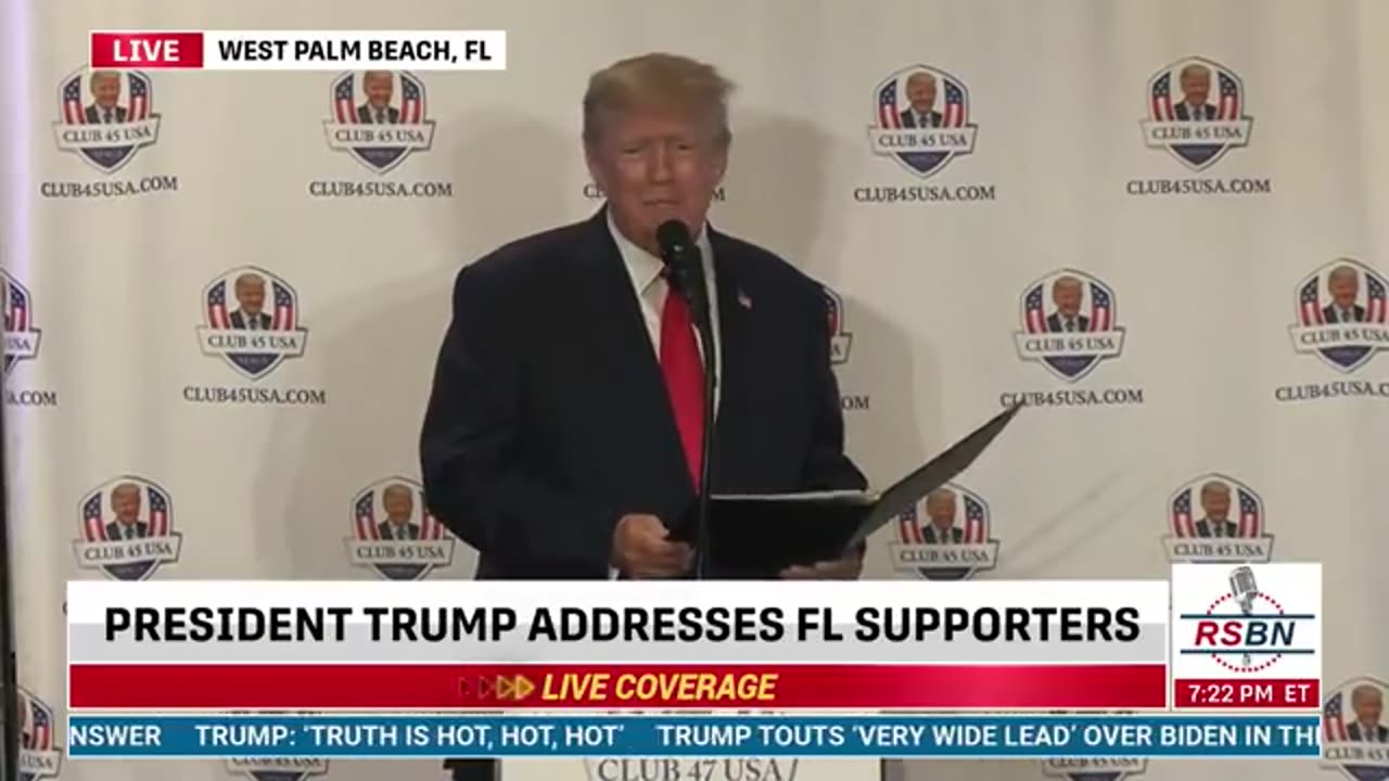 President Donald J. Trump rips on Joe Biden "...And he READS the ANSWER!"