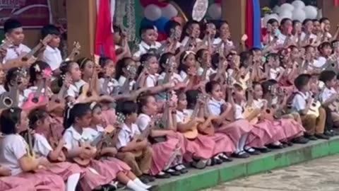 Student of Elementary School Ukelele Presentation in the Philipines