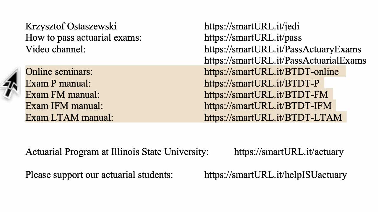 Exam LTAM exercise for December 17, 2021