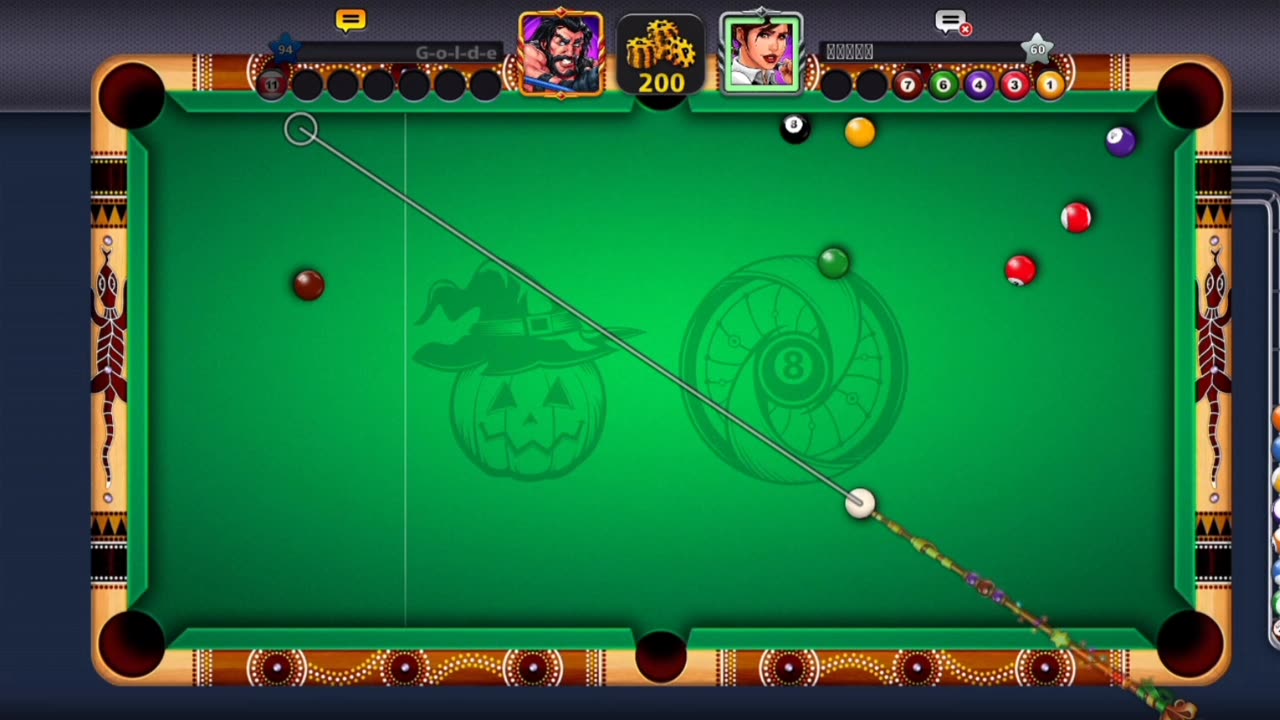 Playing In Sydney Table For 200 Coins With 1 Double Cushion & 1 Trick Shot In 8 Ball Pool 🥰♥️❤️🥰 !